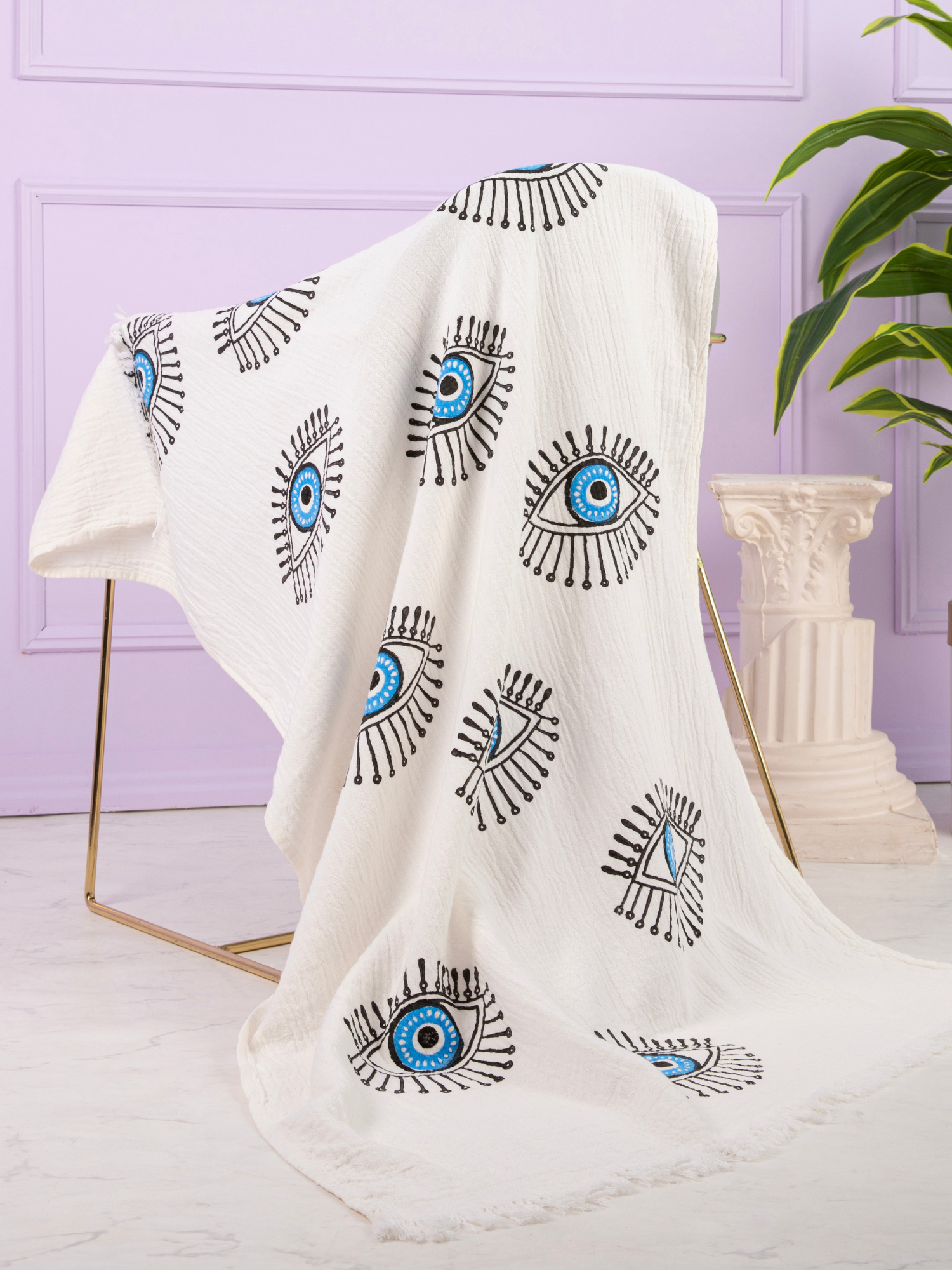 New Stock Blue Evil Eye Towel ( 90cm - 180cm )
