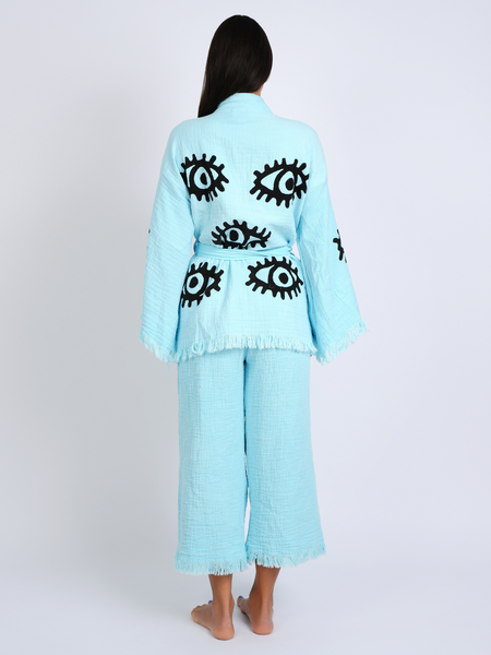 One Size Kimono & Palazzo Pants Set